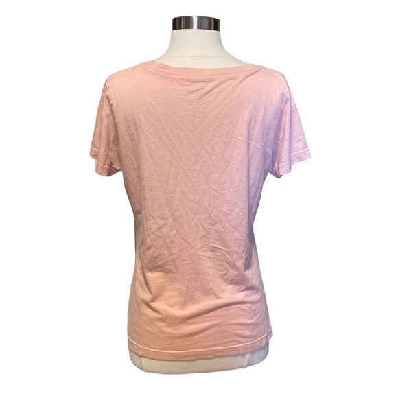Stussy - “Old Skool Flavor’” Pink V Neck Tee Shirt sz L - Picture 5 of 8